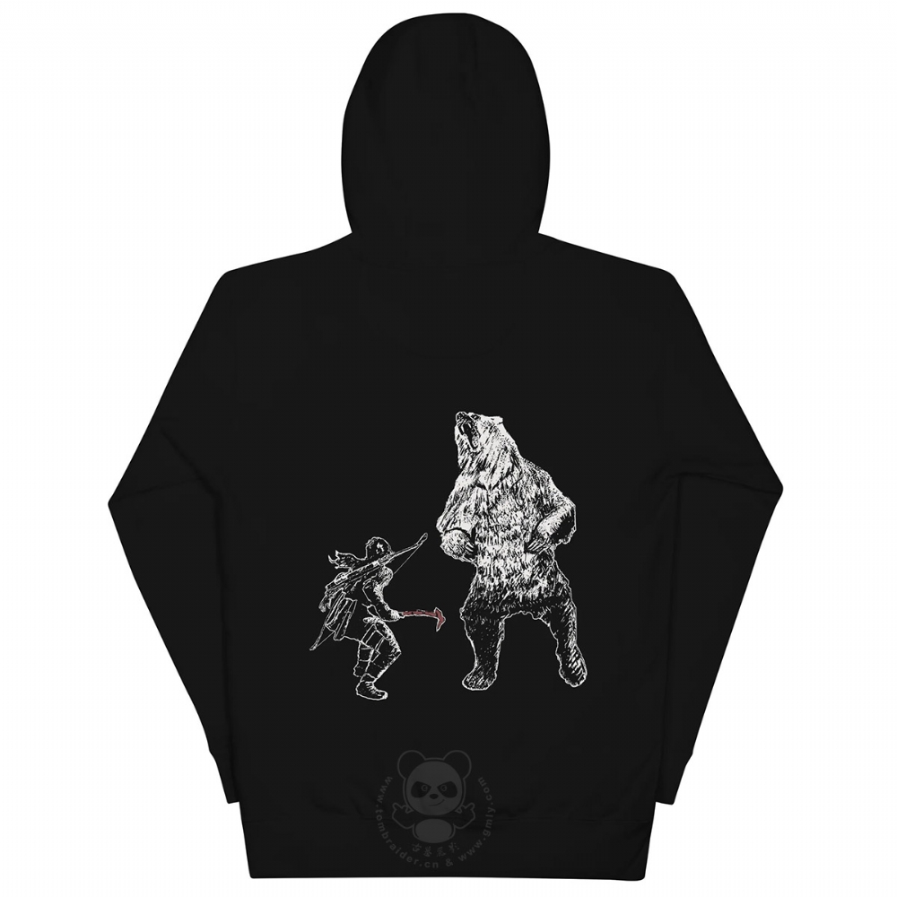 官方商城：劳拉大战黑熊 - 中性连帽卫衣